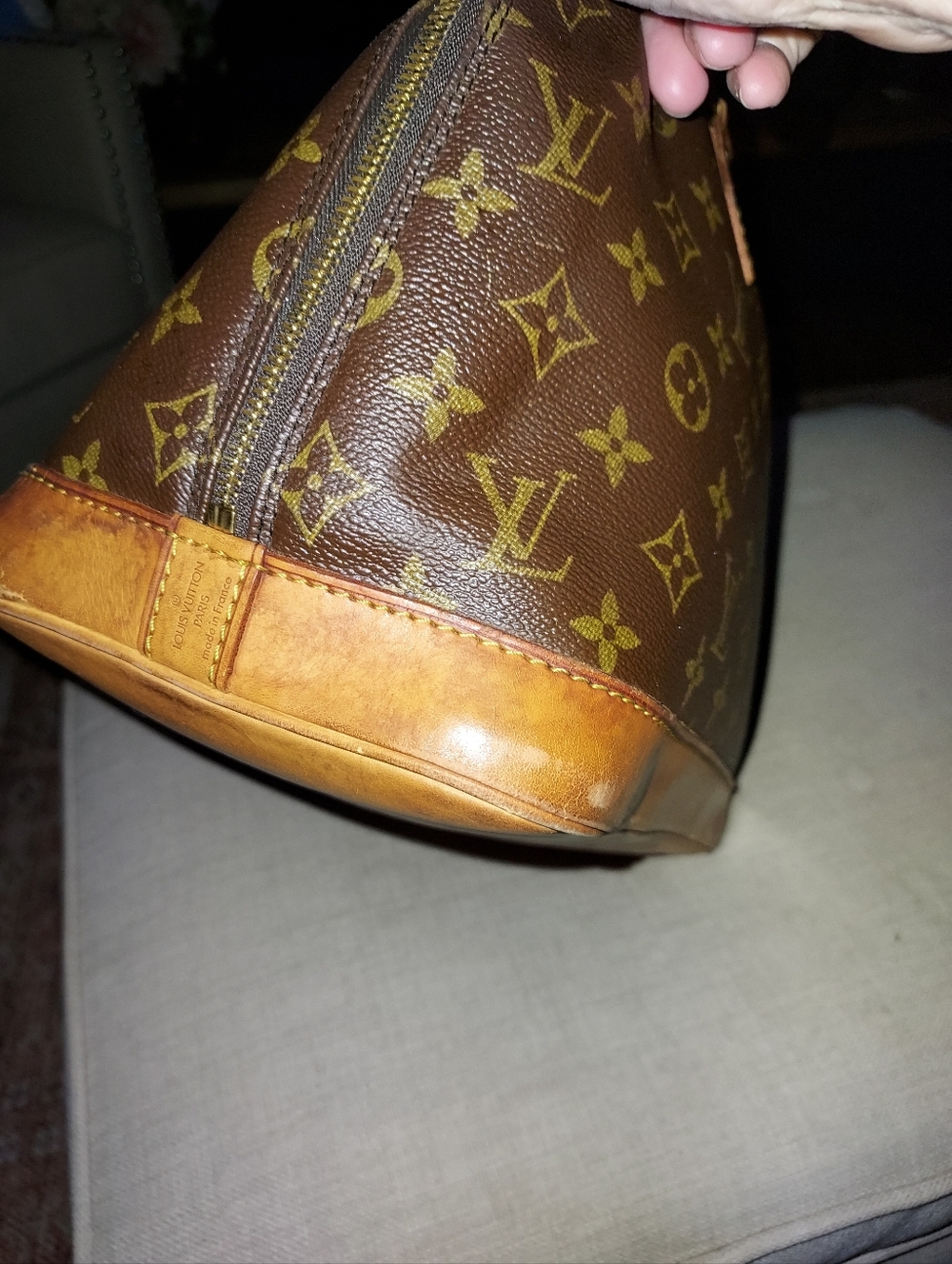 Louis Vuitton Monogram Alma Satchel in Brown and Tan - Picture 6 of 9